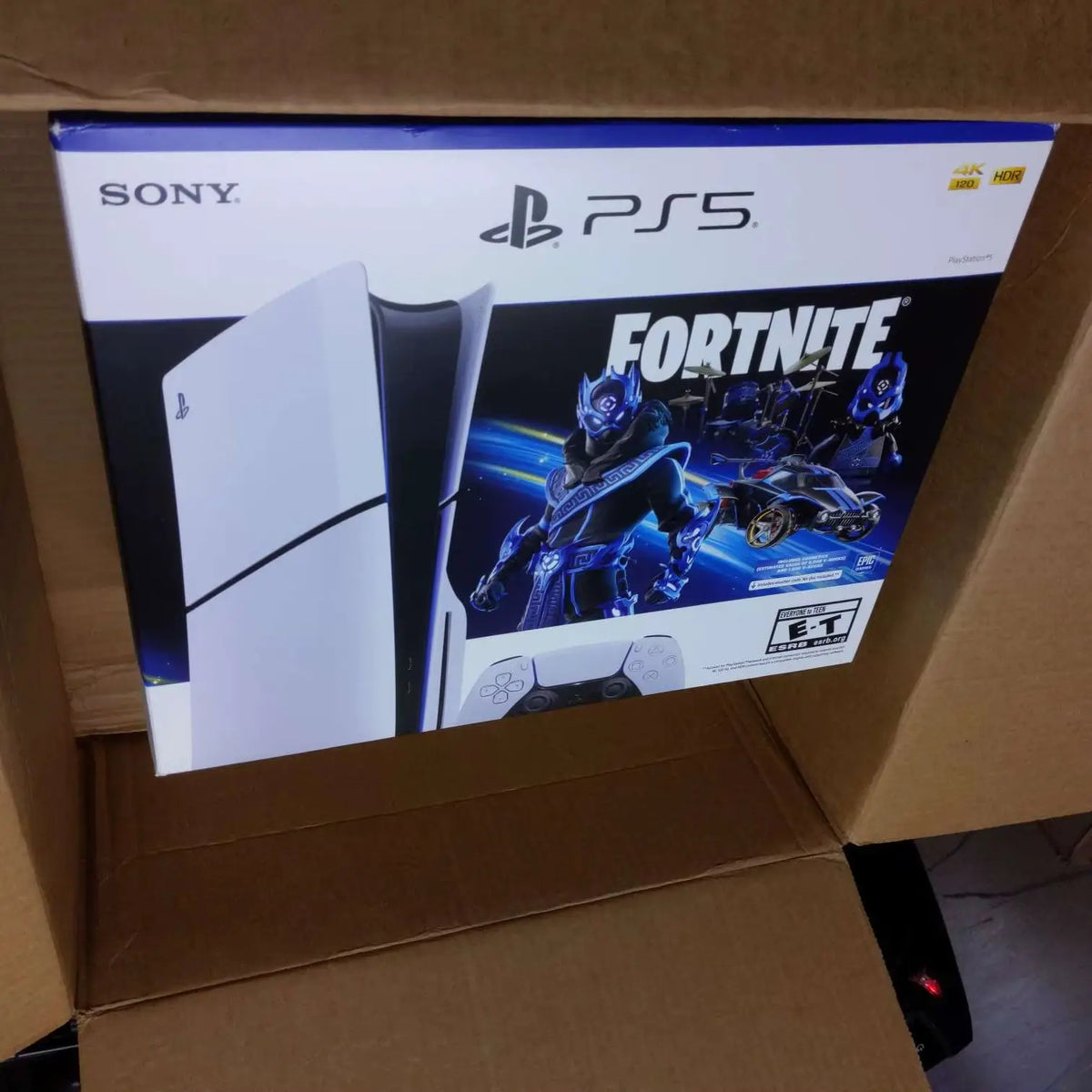 PlayStation 5 Slim Disc Edition 1TB SSD Console – Fortnite Cobalt Star Bundle, 4K UHD Blu-ray, 4K Gaming, Up to 120Hz, DualSense Wireless Controller