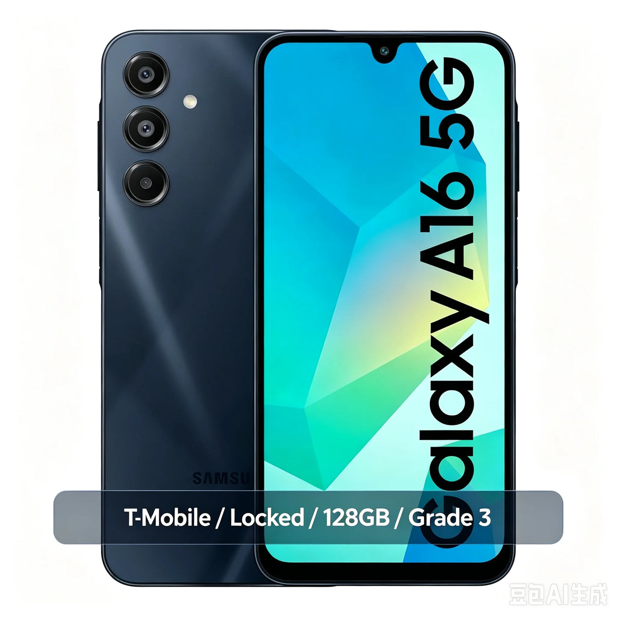 Galaxy A16 5G / SM-A166U / Blue Black /Locked / 128GB / Grade 3/ Android 5G Smartphone Grade 1-4 Refurbished Used Phone Genuine  Includes Charging Cable