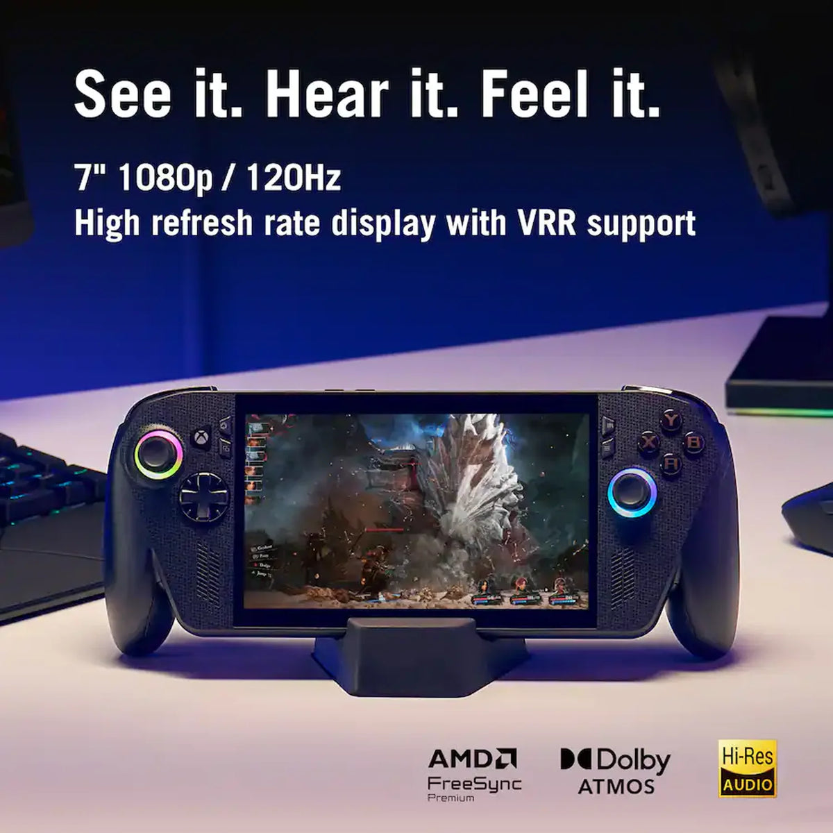 ROG Xbox Ally X Gaming Handheld 7 Inch FHD 120Hz Display AMD Ryzen AI Z2 Extreme 24GB RAM 1TB SSD Windows PC Game Console