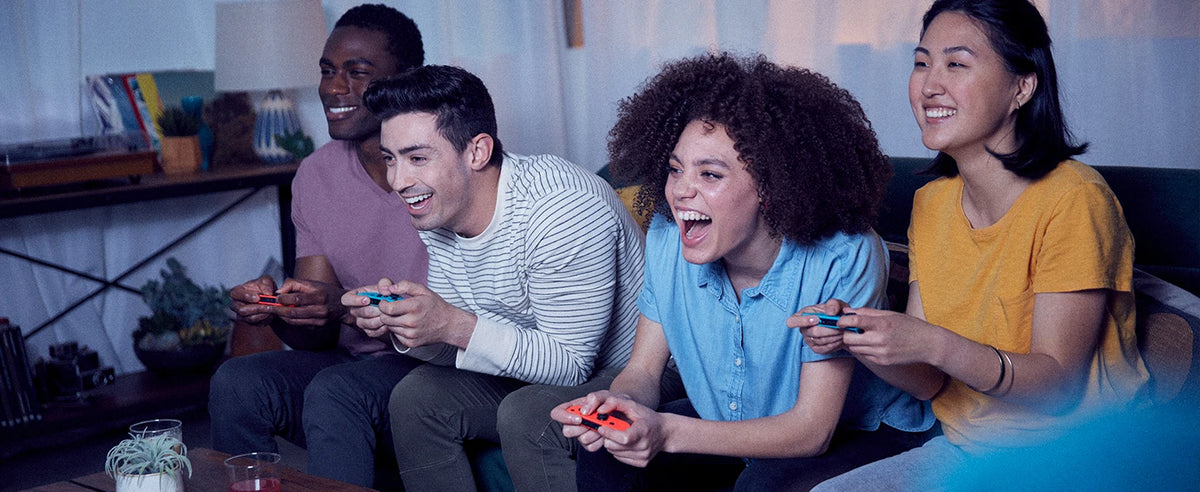 Nintendo Switch Console with Neon Blue and Neon Red Joy-Con, 32GB, Portable & Home Gaming System