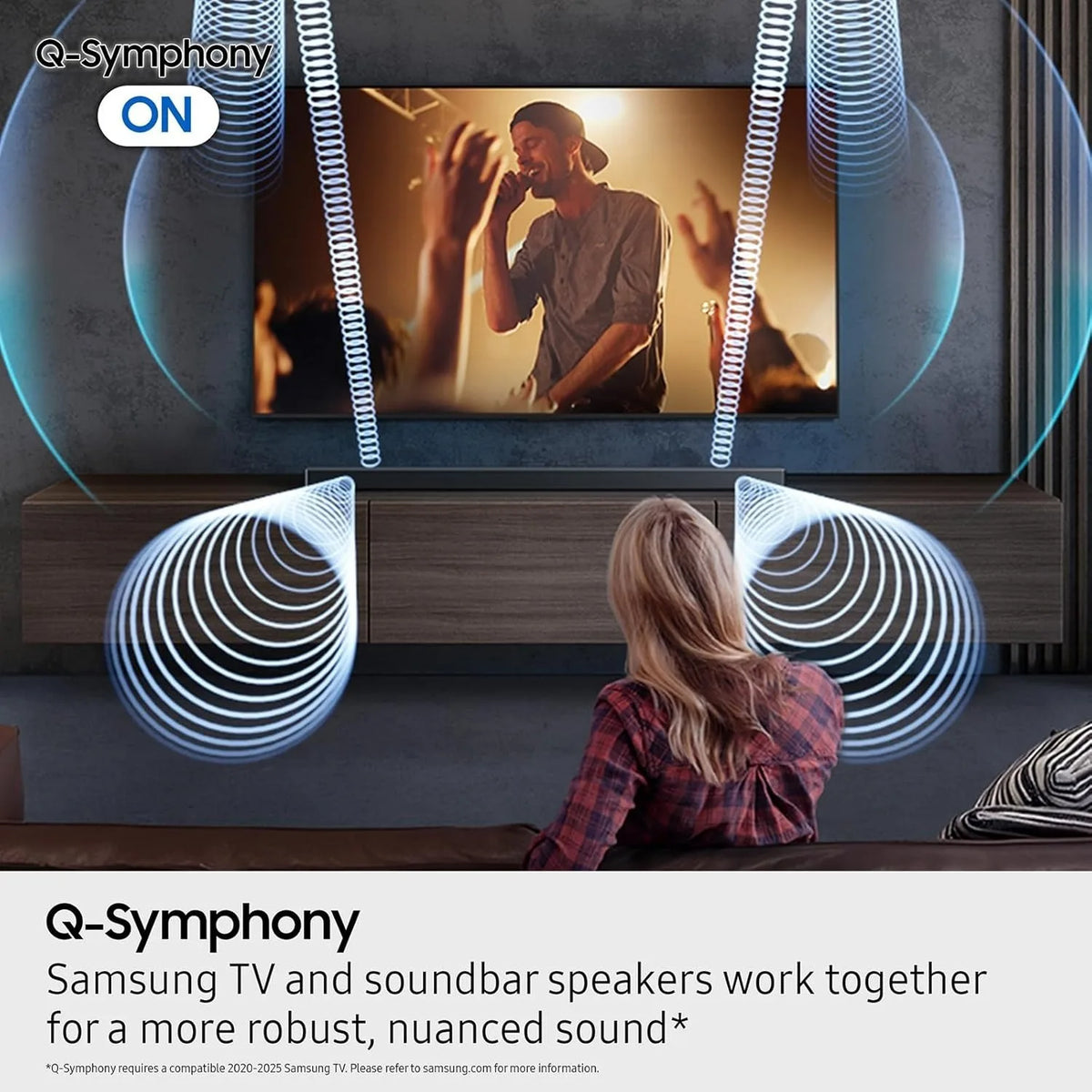 Samsung HW-Q600F/ZP Q-Series 3.1.2CH Soundbar with Subwoofer, Black, Dolby Atmos, Wireless Home Theater System