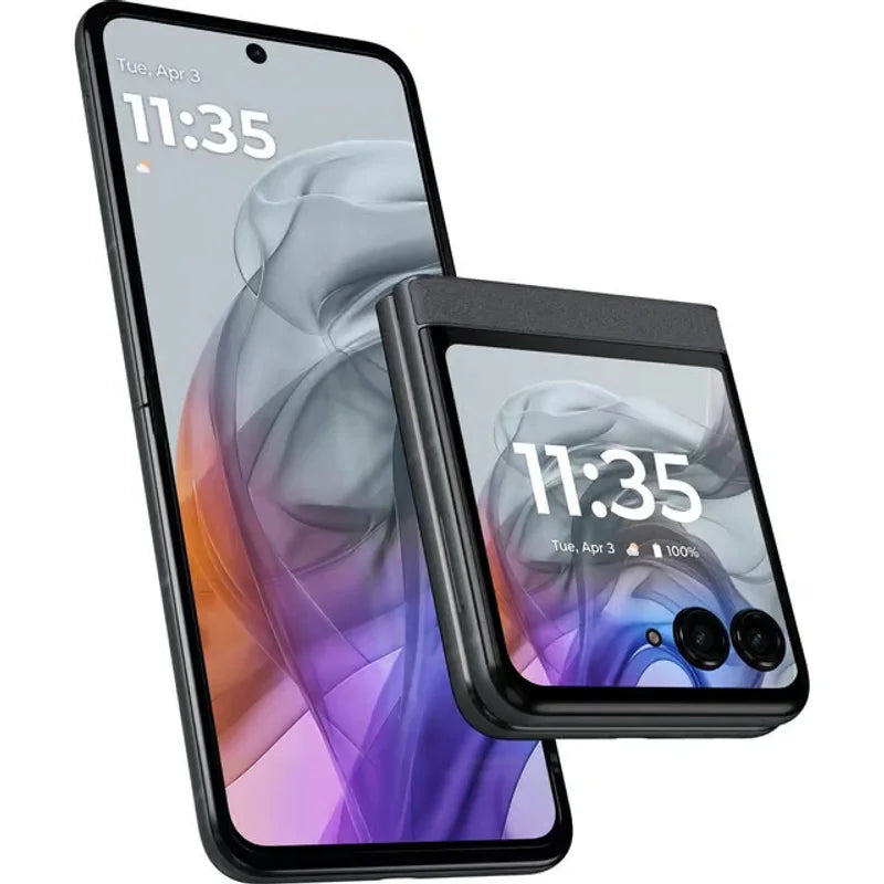 [ Locked] Motorola / Razr (2024) / XT2453-3 / Koala Grey / Other / Locked / 256GB / Grade 1  Functional Used Cell‑Phone Charging Cable Included
