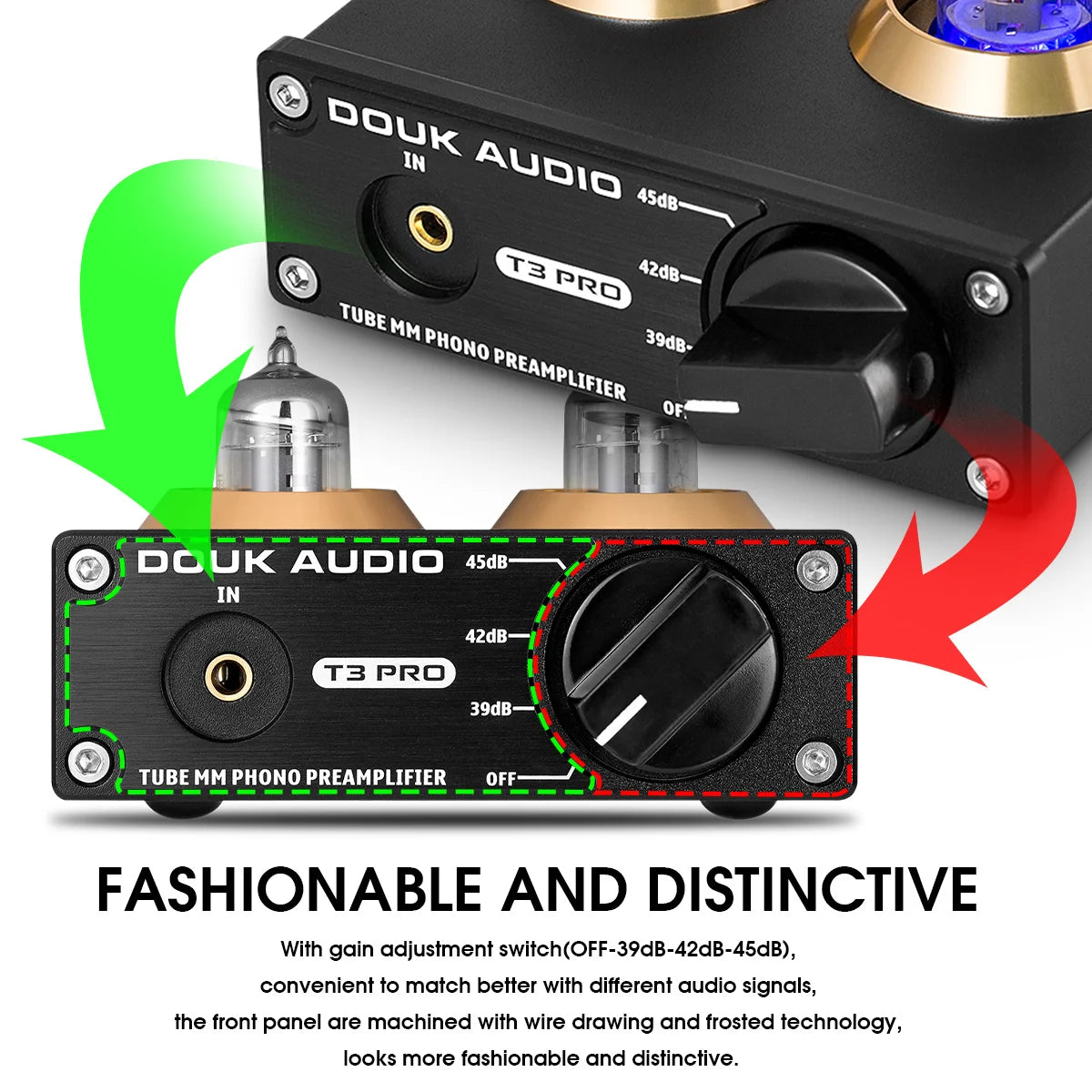 Nobsound Mini MM RIAA Phono Stage Turntable Preamp HiFi Stereo Audio Vacuum Tube Preamplifier Dekstop AUX Preamp