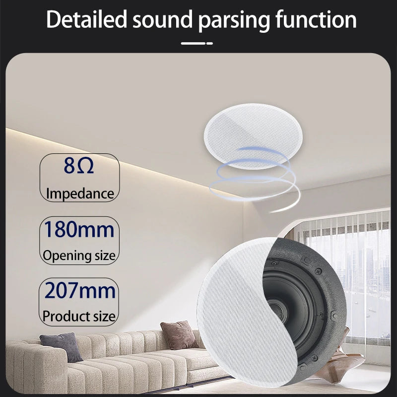Home Audio Sound System 5inch Ceiling Speakers Background Music 30W 8 ohm Passive Wall Stereo Speaker home Theater High fidelity