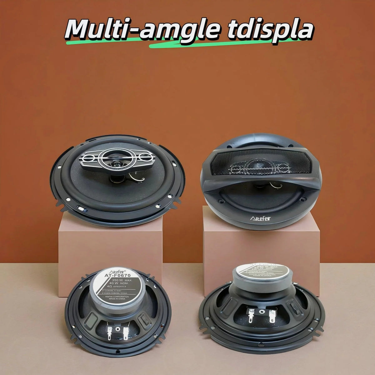 1-Pair 6lnch 700W 4-Way Car HiFi Coaxial Speaker with Dust Cover And AudioCableCar Door Auto Audio Usic Stereo Full Range Frequency Speakers