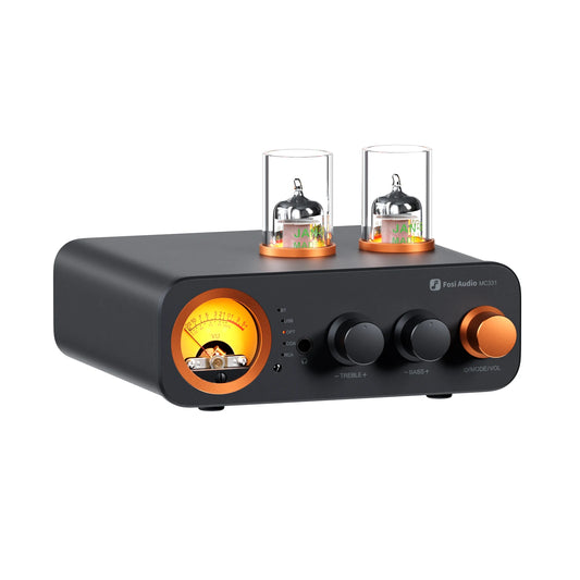 Fosi Audio MC331 2.0 Channel Bluetooth Stereo DAC Amplifier, Mini Audio Power Amp for Passive Speaker, USB DAC Headphone Amp