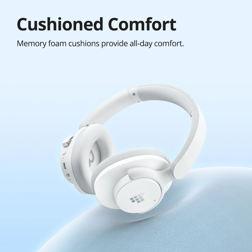 Tronsmart Headphones Sounfii Q20 Bluetooth Headset with Active Noise Cancellation, 50H Playtime, App Control, Dual Audio Mode