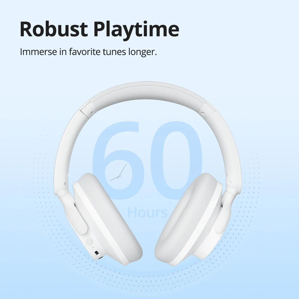 Tronsmart Headphones Sounfii Q20 Bluetooth Headset with Active Noise Cancellation, 50H Playtime, App Control, Dual Audio Mode