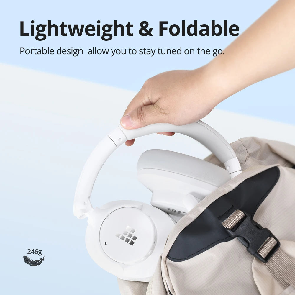 Tronsmart Headphones Sounfii Q20 Bluetooth Headset with Active Noise Cancellation, 50H Playtime, App Control, Dual Audio Mode