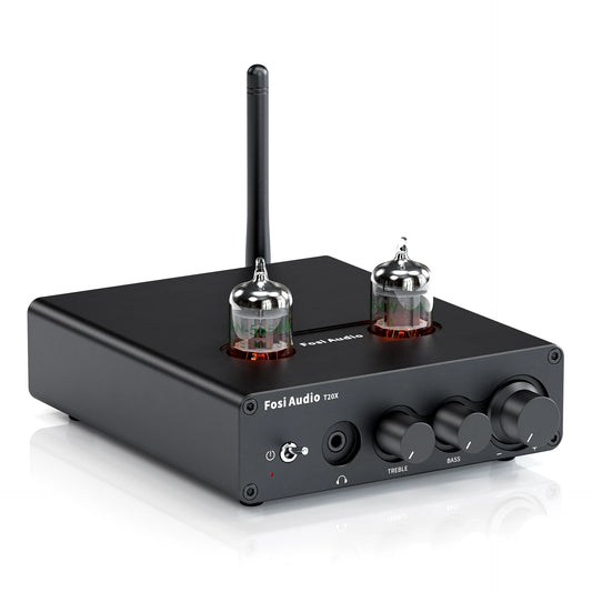 Fosi Audio T20X 100W Bluetooth Vacuum Tube Amplifier Stereo Power Amp TPA3221 Headphone Amplifier For Home Theater Speakers